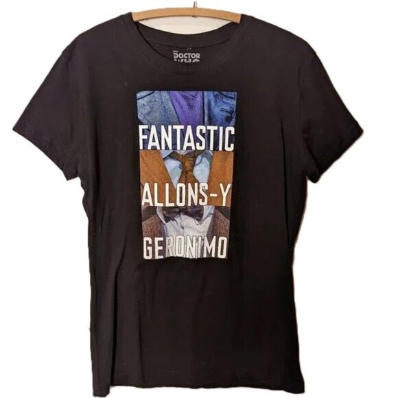 NWT Doctor Who Tee Shirt Fantastic Allons-Y Geronimo Hot Topic - Picture 1 of 6